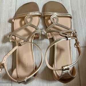 Gold Ann Taylor sandals - never worn